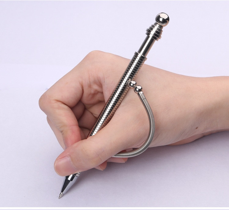 Silver Think Ink Pen Fidget for Stress Relief
